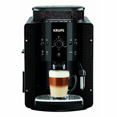 Krups Arabica Picto Kaffeevollautomat, Milchschaumdüse, 2-Tassen-Funktion, Drehregler, Einfache Reinigung, Kaffeemaschine, Schwarz, EA810870 im Sale